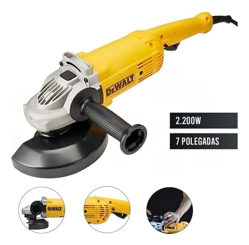 Esmerilhadeira Angular 115mm Dewalt, Modelo Dwe491, Com Potência De 2200w, Ideal Para Trabalhos Em Serralherias, Amarelo 220v 50 Hz 7