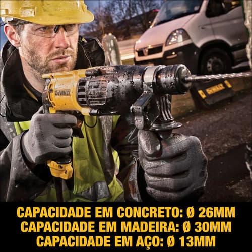 Martelete Perfurador Rompedor 3 Modos 1.500 Rpm Dewalt D25133k Com Maleta Amarelo 220v 60 Hz 6