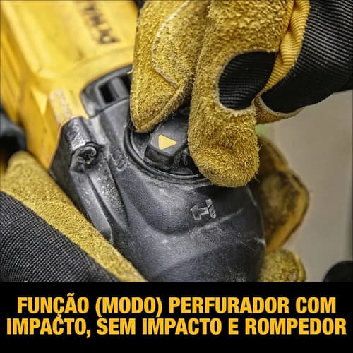 Martelete Perfurador Rompedor 3 Modos 1.500 Rpm Dewalt D25133k Com Maleta Amarelo 220v 60 Hz 7