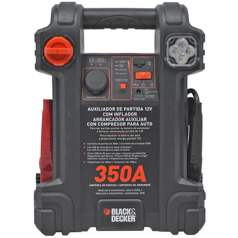 Auxiliar De Partida 350 Amperes 12v Js350cc Black + Decker