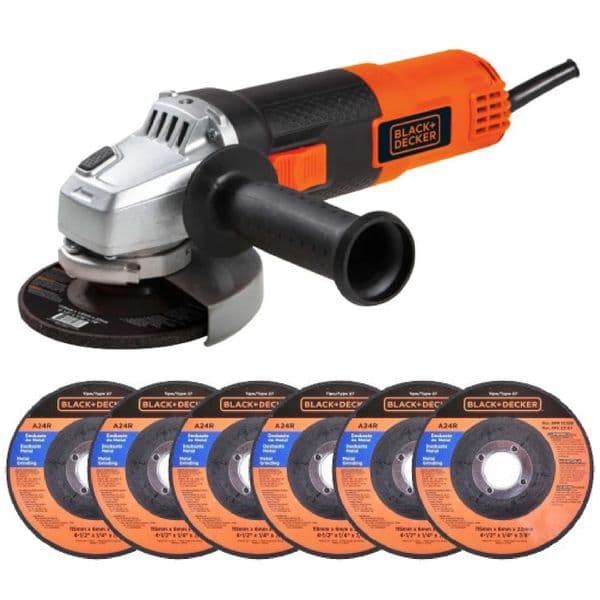 Esmerilhadeira 115mm Black Decker G720x 920w C/ 6 Discos - Laranja - 60 Laranja-escuro 220v