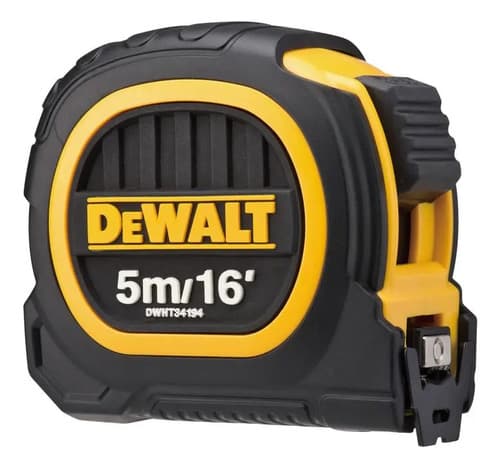 Trena Emborrachada De Bolso Dewalt Modelo Dwht34194l Com Gancho Magnético 5m 3