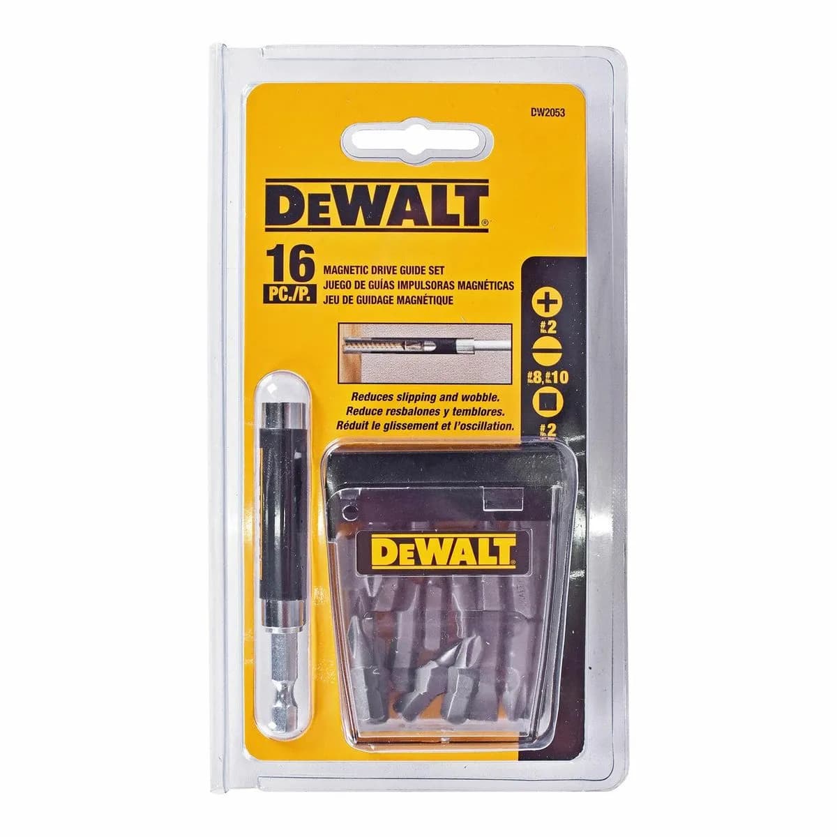 Kit Para Parafusar Com Guia Magnética 16 Peças Dewalt Dw2053 2