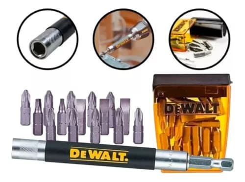 Kit Para Parafusar Com Guia Magnética 16 Peças Dewalt Dw2053 6
