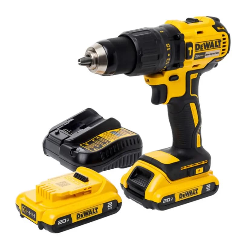 Parafusadeira E Furadeira De Impacto 13mm 20v Dewalt Dcd7781d2 Com 2 Baterias, Carregador E Maleta Amarelo 220v 50 Hz