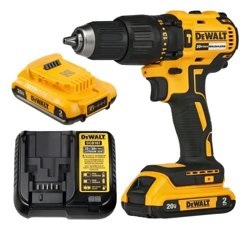 Parafusadeira E Furadeira De Impacto 13mm 20v Dewalt Dcd7781d2 Com 2 Baterias, Carregador E Maleta Amarelo 220v 50 Hz 14