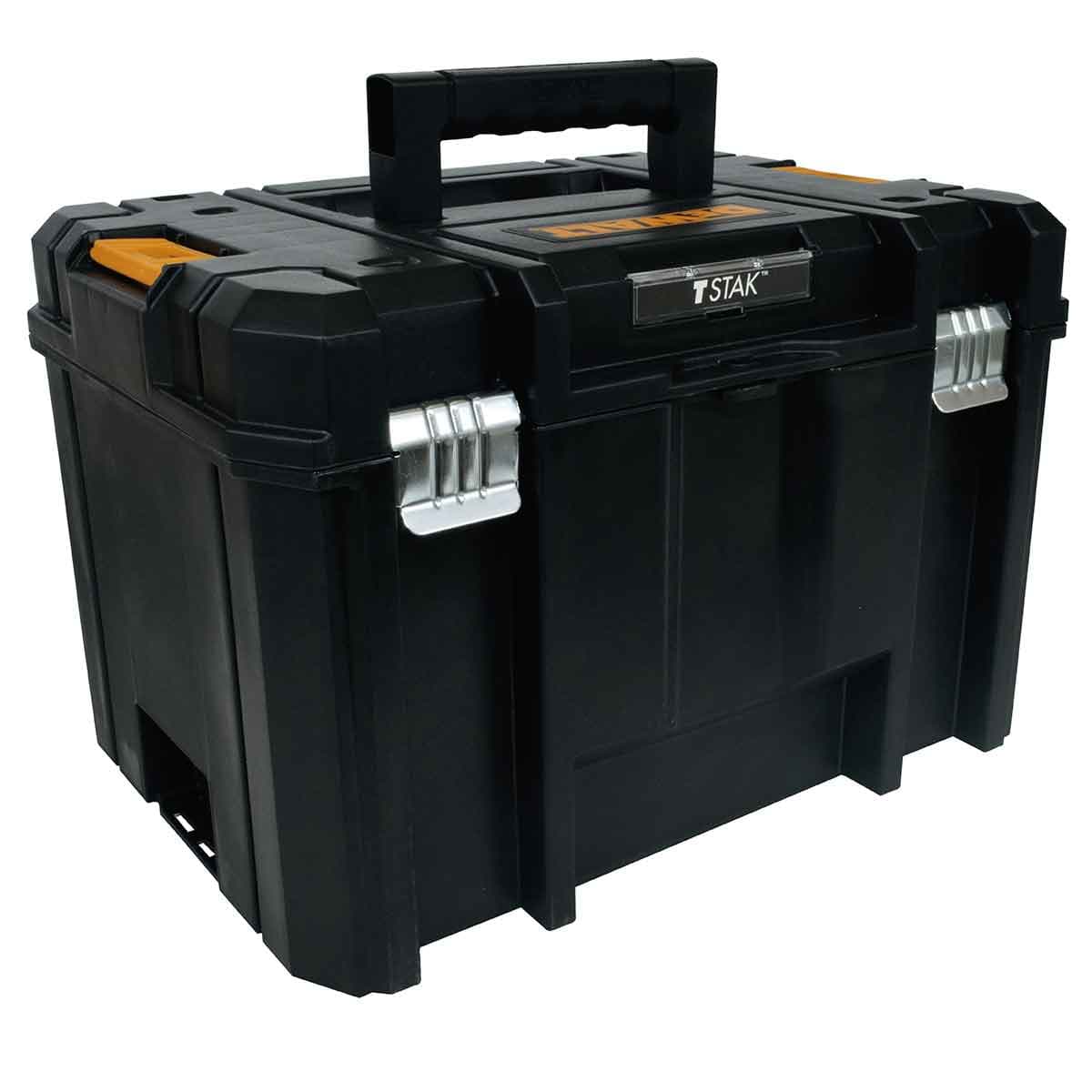 Caixa Organizadora De Ferramentas Dewalt Modelo Dwst17806 Com Bandeja Removível 28l Preto