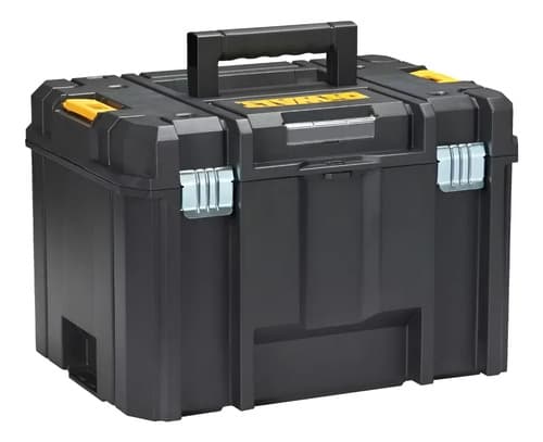 Caixa Organizadora De Ferramentas Dewalt Modelo Dwst17806 Com Bandeja Removível 28l Preto 5