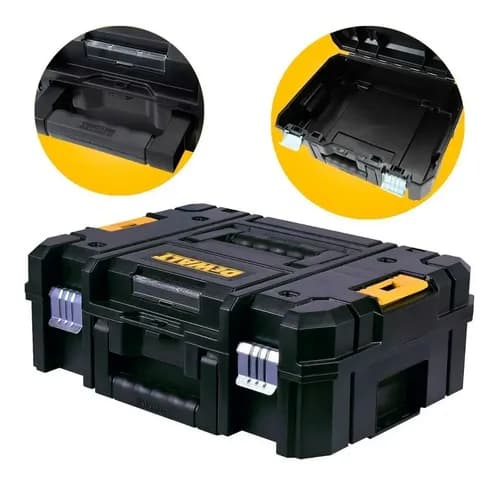 Caixa De Ferramentas 13 Dewalt Modelo Dwst17807 Com Bandeja Removível E Plataforma Flexível 11l Preto 11