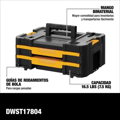 Caixa Organizadora De Ferramentas Dewalt Dwst17804 Capacidade De 7,5kg Preto/amarelo 11