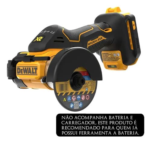 Recortadora Angular Para Acabamento 3 À Bateria Dewalt Dcs438b-b3 Amarelo/preto 20v 4