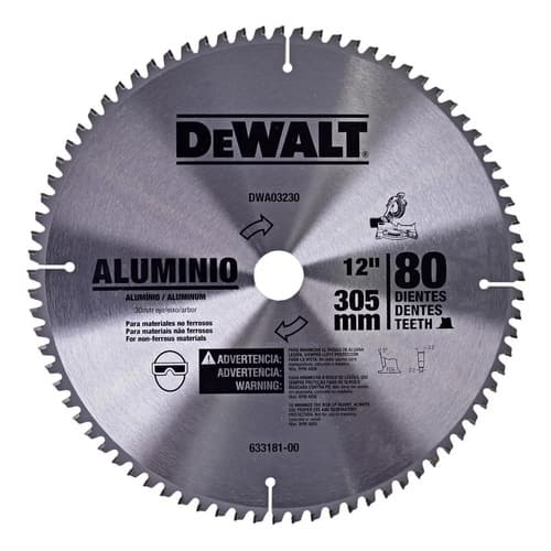Disco De Serra Aluminio 12 Pol 80 Dentes - Dwa03230 Dewalt Cor Cinza 3