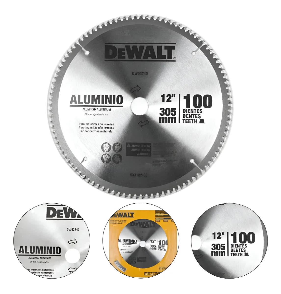 Disco De Serra De Madeira Dewalt Dwa03240 De 12 E 100 Dentes