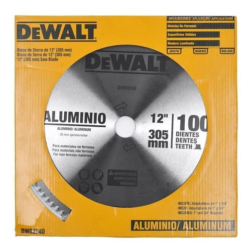 Disco De Serra De Madeira Dewalt Dwa03240 De 12 E 100 Dentes 9