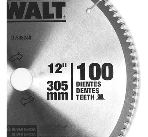 Disco De Serra De Madeira Dewalt Dwa03240 De 12 E 100 Dentes 10