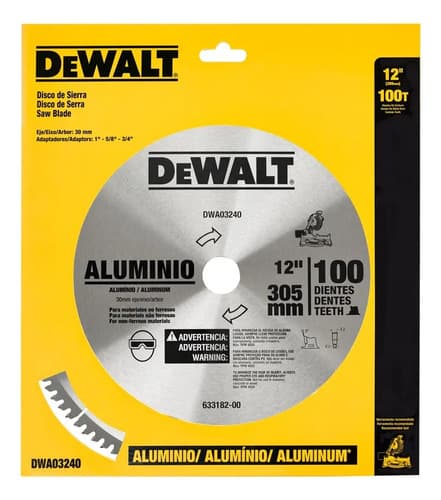 Disco De Serra De Madeira Dewalt Dwa03240 De 12 E 100 Dentes 12