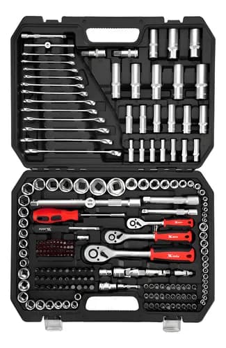 JOGO DE FERRAMENTAS, ENCAIXE 1/2, 3/8, 1/4, CROMO VANADIO, MALETA PLASTICA, 216PCS // MTX 1353055 2
