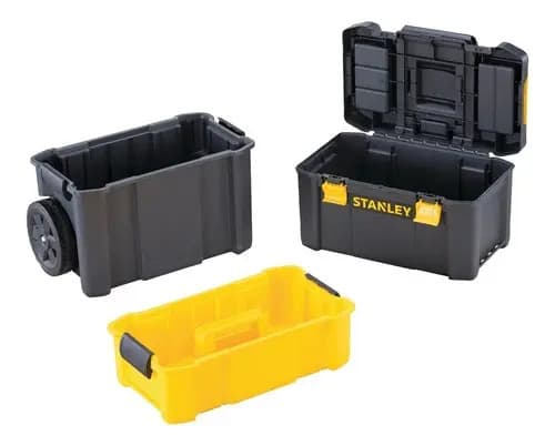 Caixa De Ferramentas De Plástico Stanley Stst18631 Com Rodas 62,3 Cm X 28 Cm Preta Preto 6