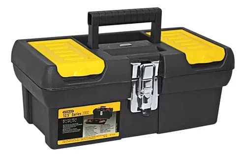 Caixa De Ferramentas Millenium 12,5 Stanley, Modelo 013013s, Caixa Fabricada Em Polipropileno Com Fechos Em Metal Niquelado E Bandeja Organizadora, Capacidade De 50kg Preto 3
