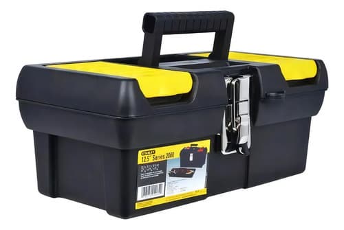 Caixa De Ferramentas Millenium 12,5 Stanley, Modelo 013013s, Caixa Fabricada Em Polipropileno Com Fechos Em Metal Niquelado E Bandeja Organizadora, Capacidade De 50kg Preto 7