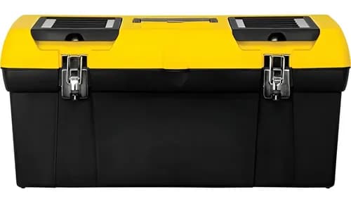 Caixa De Ferramentas Millenium 12,5 Stanley, Modelo 013013s, Caixa Fabricada Em Polipropileno Com Fechos Em Metal Niquelado E Bandeja Organizadora, Capacidade De 50kg Preto 9