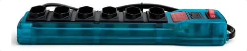 Régua Elétrica Medidor De Voltagem Profissional Cor Azul 127/220v 6