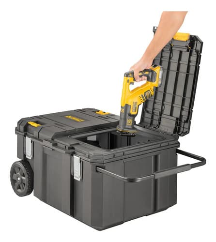 Caixa De Ferramentas Contractor Dewalt Modelo Dwst17871 Organizador Empilhável Capacidade De 50kg Preto 7