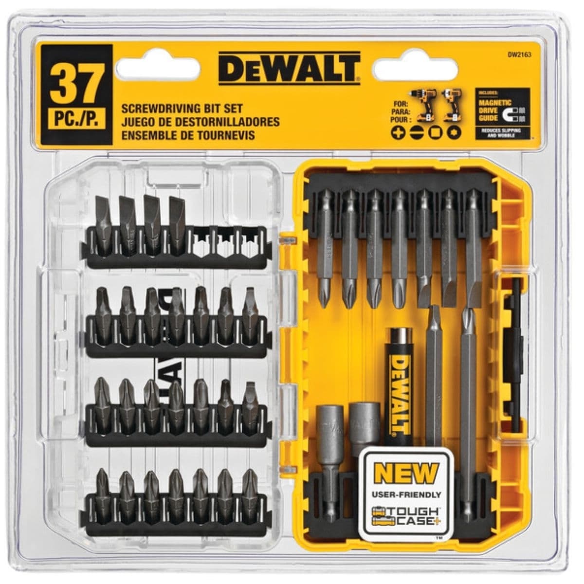 Jogo De Chaves Para Parafusar Dewalt Modelo Dw2163 37 Peças Com Estojo