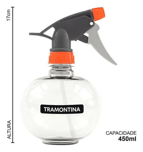 Pulverizador Borrifador Manual Pressão 450ml Tramontina Cor Transparente 3