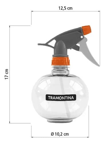 Pulverizador Borrifador Manual Pressão 450ml Tramontina Cor Transparente 7