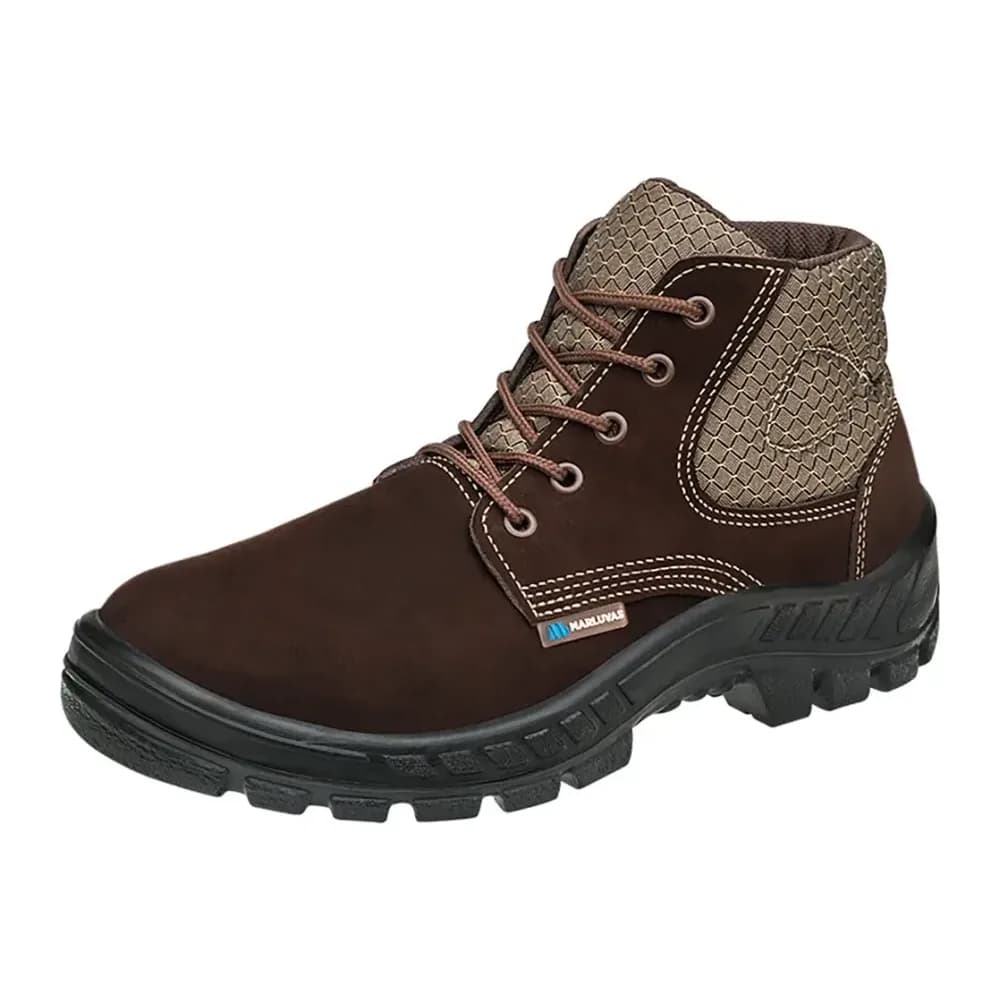 50B26-CB-BP, 42 BOTA C/ CADARCO BICO PLASTICO COURO NOBUCK CAFE 15/17 NEW PRIME SALTO NUBUCK